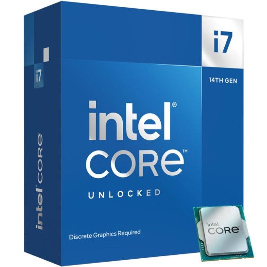 Procesador Intel CI7-14700KF Socket 1700/ 20 Cores/ 5.6GHZ/ 125W/ 33MB Cache/ Sin Graficos/ Sin Disipador/ BX8071514700KF