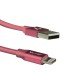 Cable APPLE Lightning USB De 1 Metro Rosa VORAGO CAB-119-PK