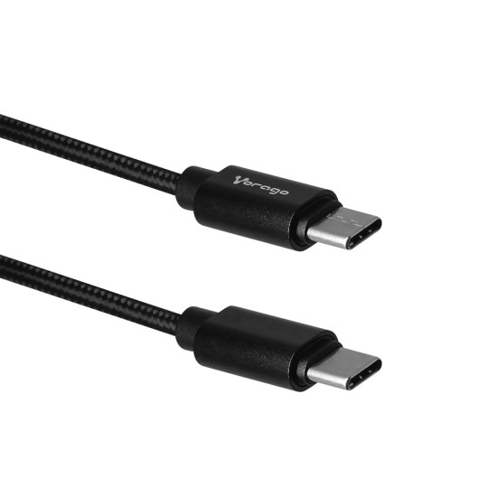 Cable USB-C a USB-C Vorago CAB-124-BK Negro 1 Metro Carga Rapida