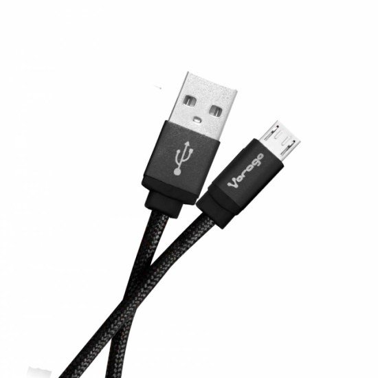 Cable VORAGO CAB-212 / USB A-Micro USB / 2M / Carga Rápida / Negro