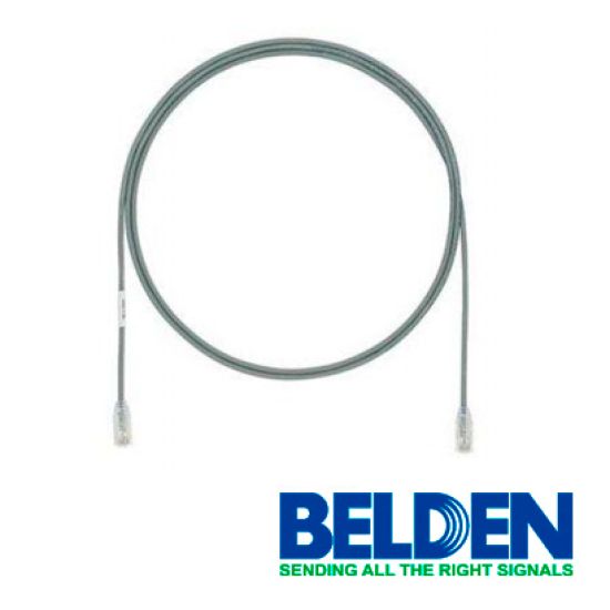 Cable Patch Cord UTP CAT6A Belden CAD1108010 Forro PVC Gris, 3 Metros, 28 AWG, 4 Pares, Uso Interior