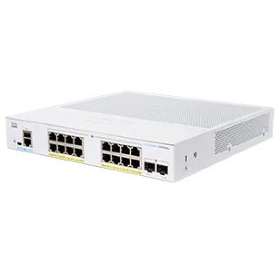 Switch Cisco Business CBS CBS250-16P-2G-NA 16 Puertos POE 10/100/1000 Gigabit, 2 Puertos SFP, Administracion Basica