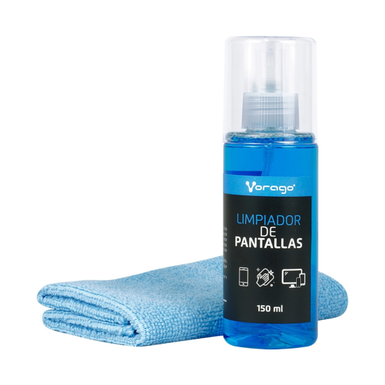 Limpiador de Pantallas Vorago CLN-109 Antiestatico 150ML con Franela Microfibra
