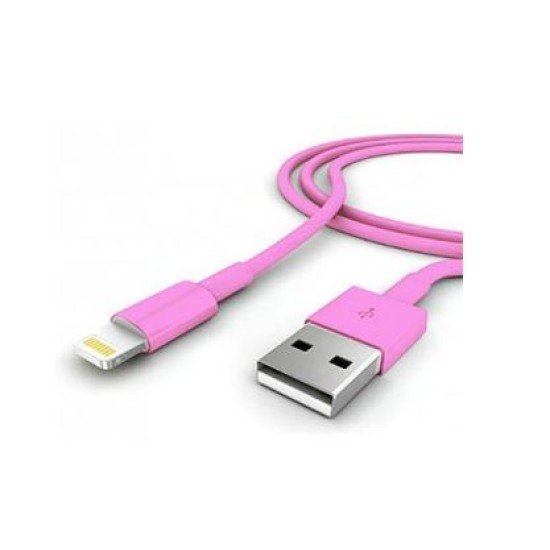Cable USB Lightning Gigatech CLU2-R de 1M, Alta Velocidad, Color Rosa