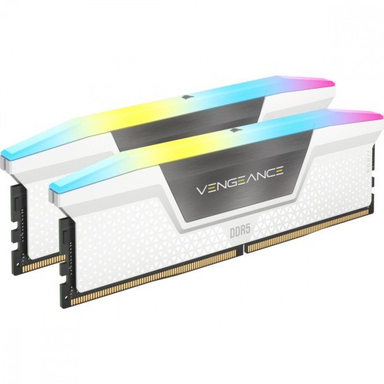Memoria DDR5 64GB (2x32GB) 5200Mhz Corsair Vengeance RGB Blanco, CMH64GX5M2B5200C40W