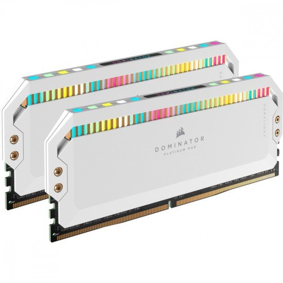 Memoria DDR5 32GB (2x16GB) 5600Mhz / Corsair Dominator Platinum / RGB / Blanco / CMT32GX5M2B5600C36W