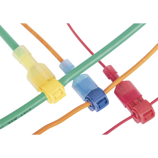 Kit de 60 Conectores Para Cableado Electrico Tipo T-TAP/ Conectores Tipo Union/ Rojo, Azul, Amarillo, CT-T123