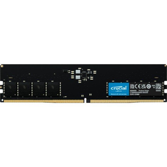Memoria DDR5 16GB 5600Mhz Crucial CT16G56C46U5, Negro