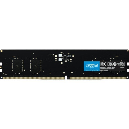 Memoria DDR5 8GB 5600Mhz Crucial CT8G56C46U5, Negro