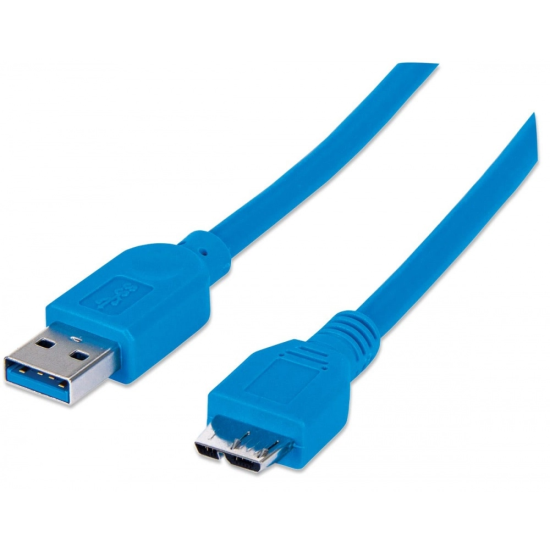 Cable USB 3.0 Macho Tipo "A" a Micro USB "B" Gigatech CU3AMC-0.5 50CM