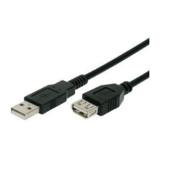 Cable Extension USB 2.0 M-H 1.5 Metros Gigatech CUEXT2-1.5 Negro
