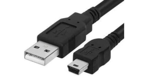 Cable USB 2.0 Macho Tipo A a Mini USB Macho de 1.8M Gigatech CUMN-1.8 5P  Negro
