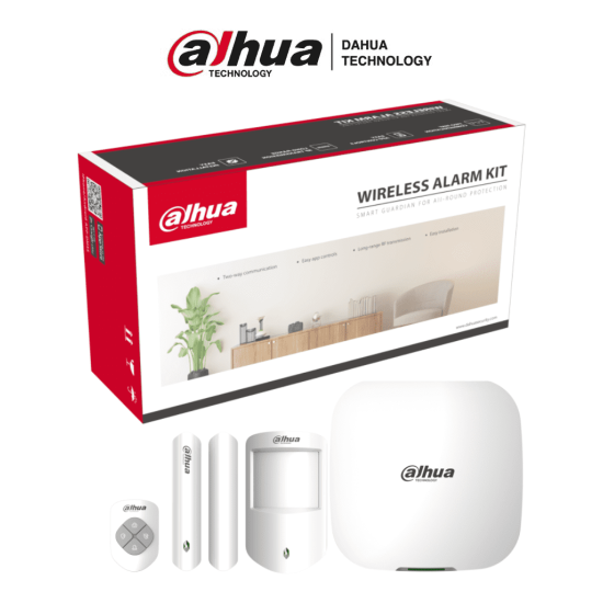 Kit de Alarma Inalambrico con Conexion Wifi y Ethernet Dahua DHI-ART-ARC3000H-03-W2 Monitoreo por APP