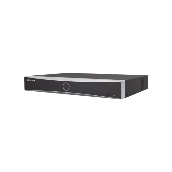 NVR 8 Canales IP Hikvision DS-7608NXI-K1(B), 12 MPX 4K/1 Bahia de Disco Duro/HDMI En 4K/Sin Puertos POE/Acusense/Reconocimiento Facial