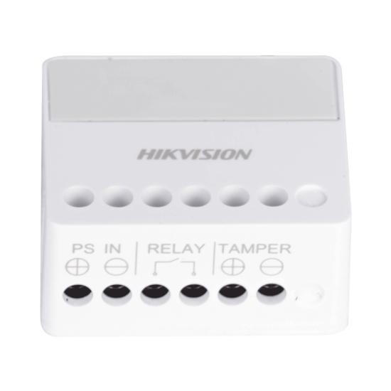 Relevador Inalambrico AX Pro Hikvision DS-PM1-O1L-WB Blanco 1 Entrada de Alarma 24/7/ 1 Salida de Relevador 0 a 36 VCD