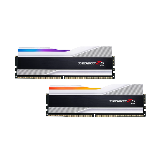 Memoria DDR5 32GB (2X16GB) 6000MHZ G.Skill Trident Z5 RGB Non-ECC, CL36, XMP, Plata, F5-6000J3636F16GX2-TZ5RS