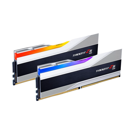 Memoria DDR5 32GB (2X16GB) 6000MHZ G.Skill Trident Z5 RGB Non-ECC, CL36, XMP, Plata, F5-6000J3636F16GX2-TZ5RS