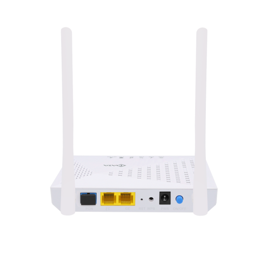 Router C-DATA FD512XW-X WIFI/ 1 Puerto GPON SC-UPC/ 1 Puerto Gigabit Ethernet/ 1 Puerto Fast Ethernet/ WIFI 2.4GHZ Antenas de 5DBI/ Alimentacion 12VDC/ Distancia de Hasta 20KM