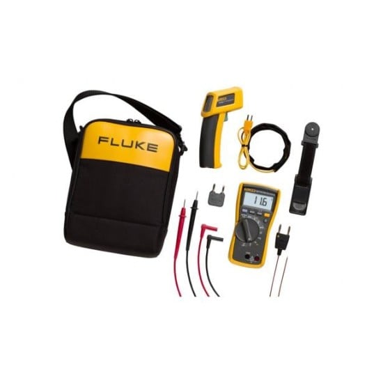 Multimetro Digital FLUKE-116 con Termometro Integrado,Voltaje Maximo de 600V, Pantalla LED Retroiluminada