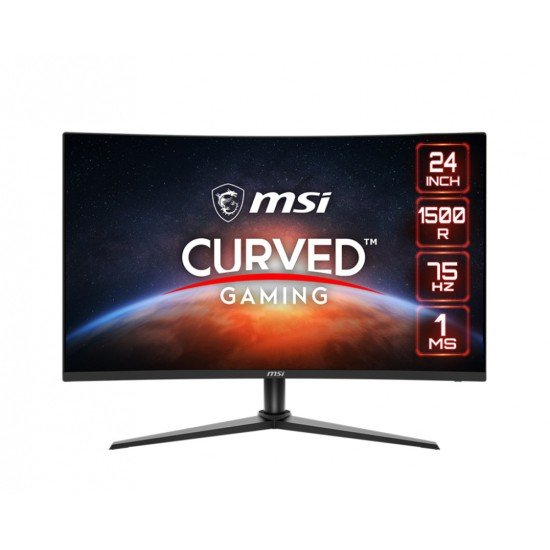 Monitor 24" MSI Gaming G243CV LCD / Curvo / Full HD / 75HZ / 1MS / Negro