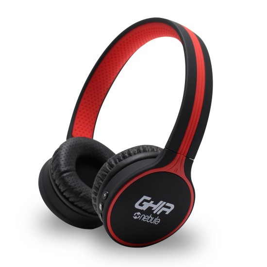 Diadema Audifono Inalambrica Ghia N1 HIFI Sound GAC-104 Bluetooth Manos Libres Negro/ Rojo