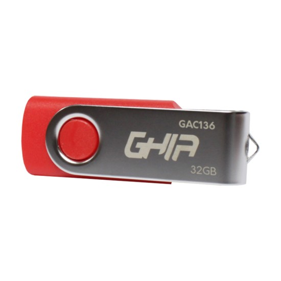 Memoria USB 2.0 32GB Ghia GAC-136 Color Rojo