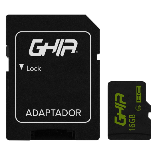 Memoria MicroSD 16GB Ghia GAC-174 Clase 10 con Adaptador