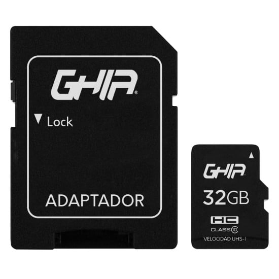 Memoria MicroSD 32GB Ghia GAC-175 Clase 10 con Adaptador