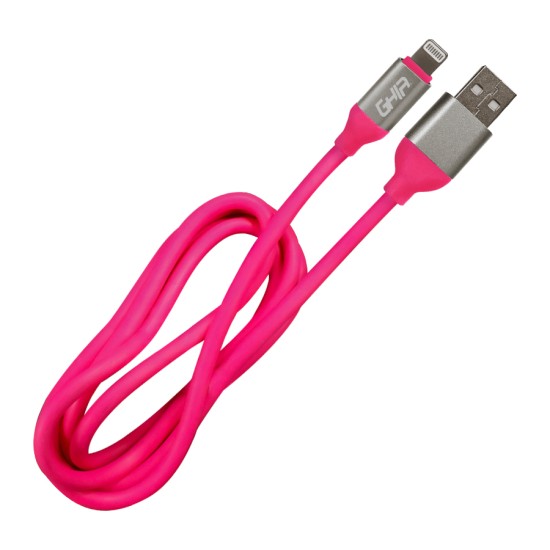 Cable USB Tipo Lightning Ghia GAC-196P Color Rosa de 1M