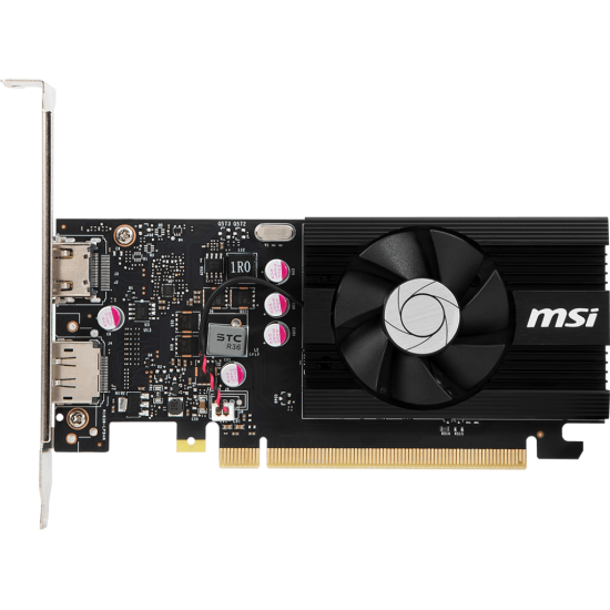 Tarjeta de Video MSI Nvidia Geforce GT 1030 2GD4 LP OC/ 2GB/ DDR4/ 64BIT/ 2100MHZ/ HDMI/ PCI Express 3.0X16