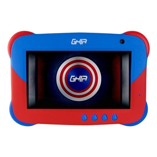 Tablet Ghia Kids 7" Toddler GK133A Quadcore/ 1GB/ 16GB/ 2CAM/ WIFI/ Bluetooth/ Android 11/ Go Edition, Azul/Rojo