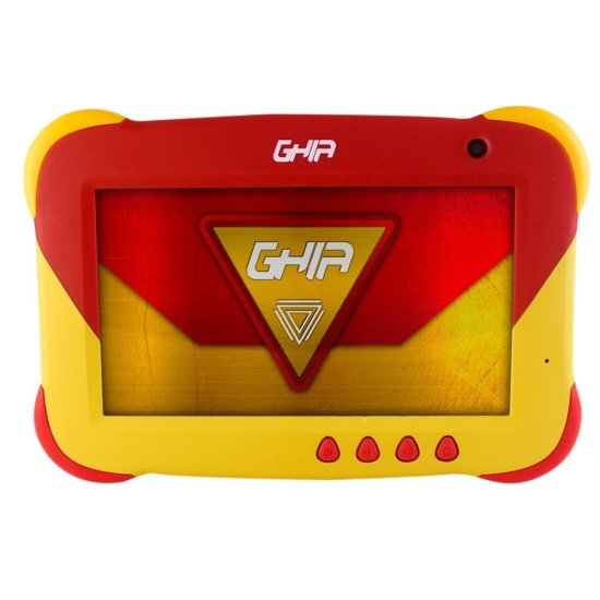 Tablet Ghia Kids 7" Toddler GK133R Quadcore/ 1GB/ 16GB/ 2 Cam/ WIFI/ Bluetooth/ Android11/ Goedition, Rojo/Amarillo