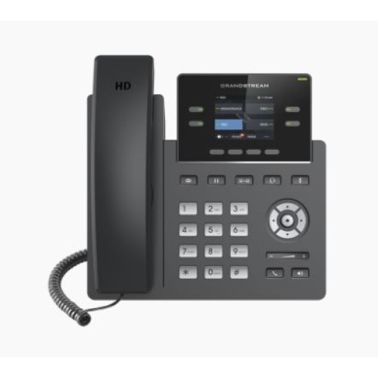 Telefono IP Grandstream GRP2612/ GRP-2612, 2 Lineas SIP con de Cuentas, Pantalla a Color 2.4", Codec Opus, IPV4/ IPV6 con Gestion en la Nube GDMS