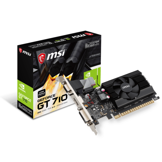 Tarjeta de Video MSI Geforce GT 710 2GD3 LP 2GB DDR3 PCI Express