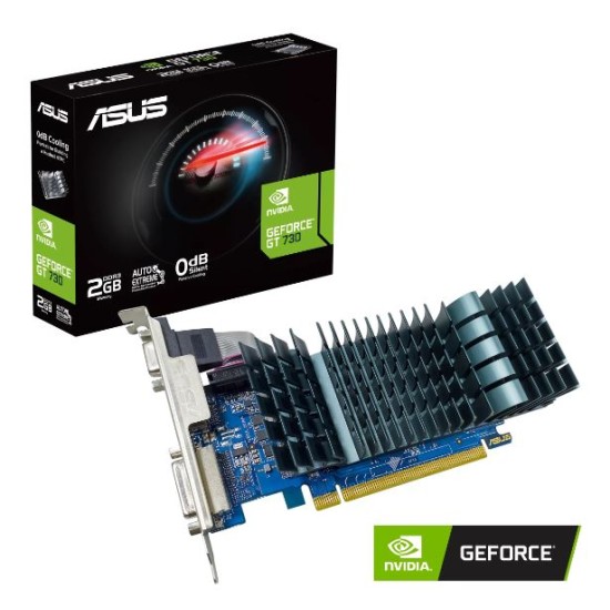 Tarjeta de Video Asus GT730-SL-2GD3-BRK-EVO 2GB GDDR3/ PCIE 2.0/ HDMI/ DVI-D