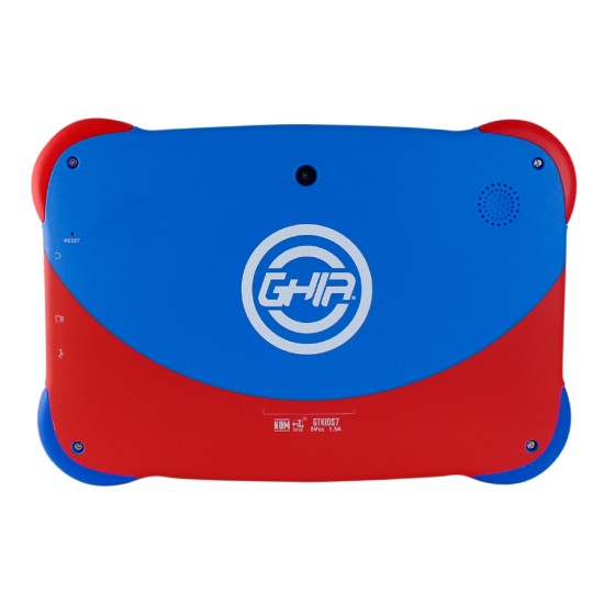 Tablet Ghia 7 Kids A50 Quadcore/ 1GB/ 16GB/ 2CAM/ WIFI/ Bluetooth/ Android 9/ Azul-Rojo, GTKIDS7CA