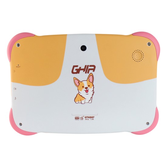 Tablet Ghia Kids 7" A50 Quadcore/ 1GB/ 16GB/ 2 Cam/ WIFI/ Bluetooth/ Android 9/ Perrito, GTKIDS7DG