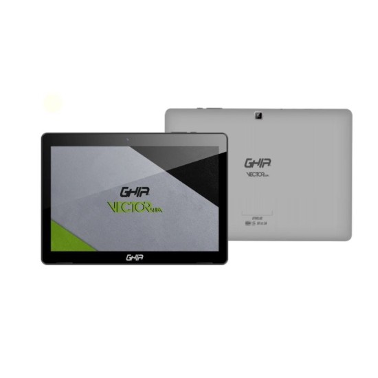 Tablet Ghia GTVR10SG, 10.1" Vector Slim Gris, A100 Quadcore/ IPS/ 1GB Ram/ 16GB/ 2 Cam/ WIFI/ Bluetooth/ 5000MAH/ Android 10