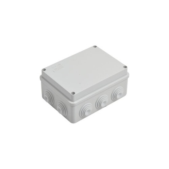 Caja de Derivacion de PVC Auto-Extinguible Gewiss con 10 Entradas, Tapa Atornillada, 150X110X70MM, Para Exterior (IP55), GW-44-006