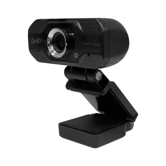 Webcam Ghia GWC2 FULL HD 1080P/ Enfoque Automatico/ Microfono Integrado/ USB 2.0/ Base Ajustable/ Color Negro