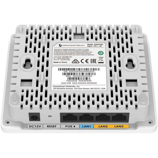 Access Point Grandstream GWN7602 / Wi-Fi 802.11 AC / 1.17 Gbps / Con Switch Ethernet Integrado 1 Puerto Gigabit Y 3 Puertos 10/100 Mbps