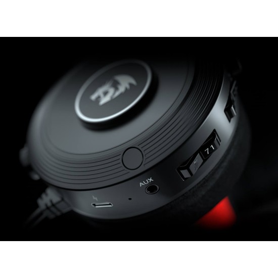 Diadema Audifono con Microfono Inalambrico Redragon Pelops H818 Color Negro