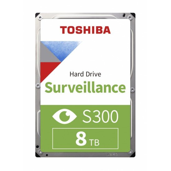 Disco Duro Interno 8TB Toshiba S300, SATA III/ 7200RPM/ 256MB/ 3.5"/ Para Video Vigilancia/ HDWT380UZSVAR