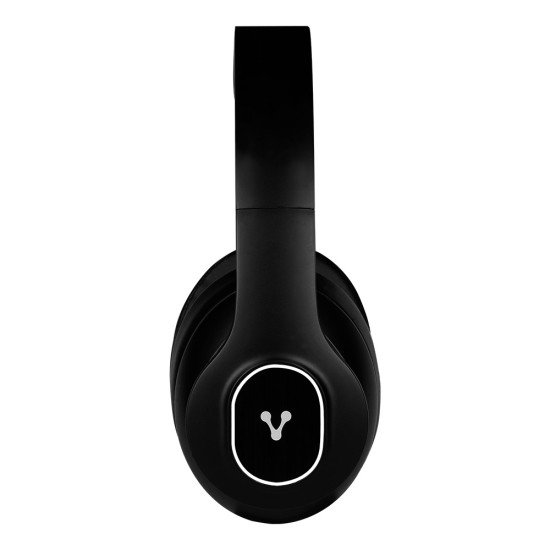 Diadema audífono inalámbrico Vorago HPB-350 Bluetooth/3.5mm manos libres, color negro con luz blanca