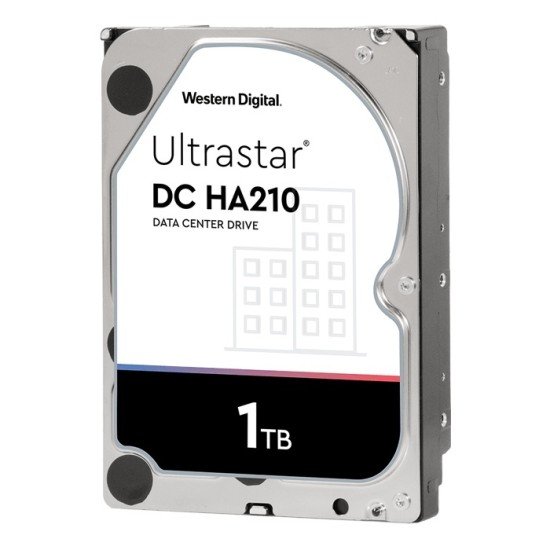 Disco Duro Interno 1TB Western Digital Ultrastar Para Datacenter y NVR Alto Performance, SATA III/ 7200RPM/ 128MB/ 3.5"/ HUS722T1TALA604