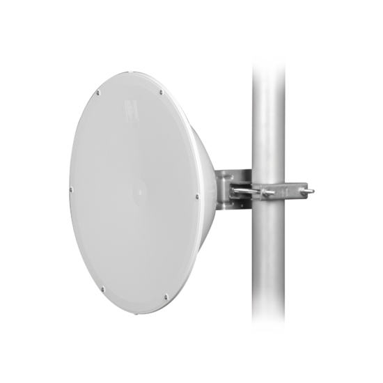 Antena Direccional de Alto Rendimiento Jirous JRC-24DD-MIMO 24.5DBI/ (4.9 - 6.4 GHZ)/ Conectores N-Hembra/ Parabola Profunda Para Mayor Aislamiento al Ruido