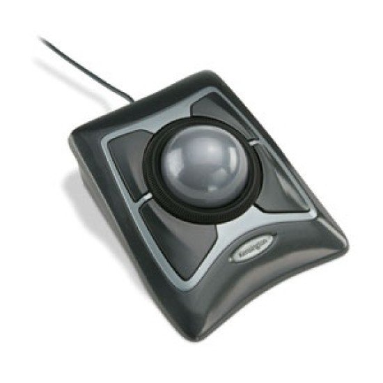Mouse alámbrico trackball Kensington K64325/4 botones/USB/óptico/1.8m, color gris