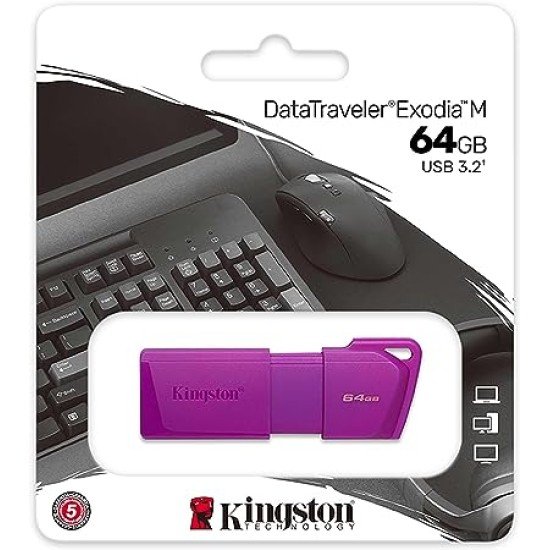 Memoria USB 3.2 64GB Kingston DTXM Exodia Color Morado, KC-U2L64-7LP