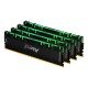 Memoria DDR4 32GB 3200MHZ (4X8GB) Kingston Renegade Black RGB CL16/ NON-ECC/ XMP, KF432C16RBAK4/32