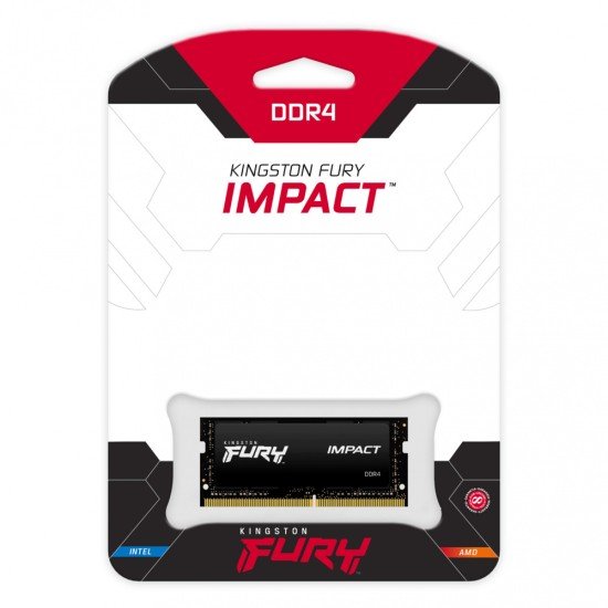 Memoria SODIMM DDR4 16GB 3200MHZ Kingston Fury Impact 16R Non-ECC CL20 XMP, KF432S20IB/16R